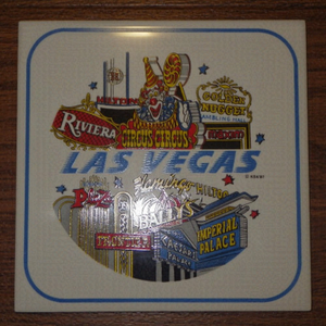 FUN Retro Las Vegas Tile Trivet Las Vegas Strip